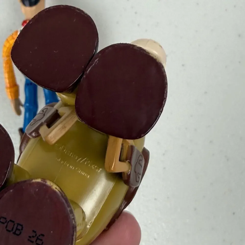 Disney Pixar Toy Story Woody Cowboy Bendy Toy and Bullseye 4.5